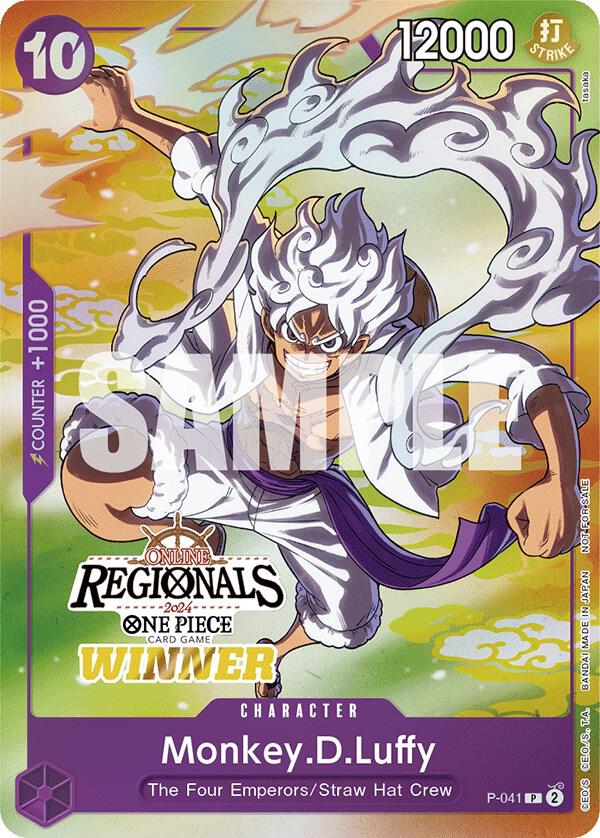 Monkey.D.Luffy Online Regional 2024 Vol. 2 Winner P-041 | One Piece TCG