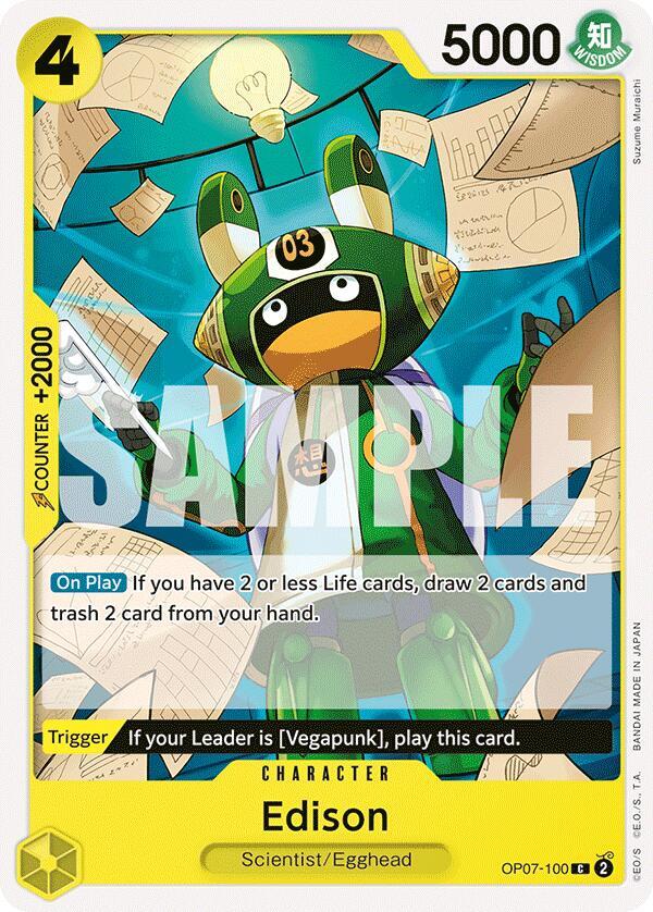 Edison OP07-100 – 500 Years in the Future | One Piece TCG
