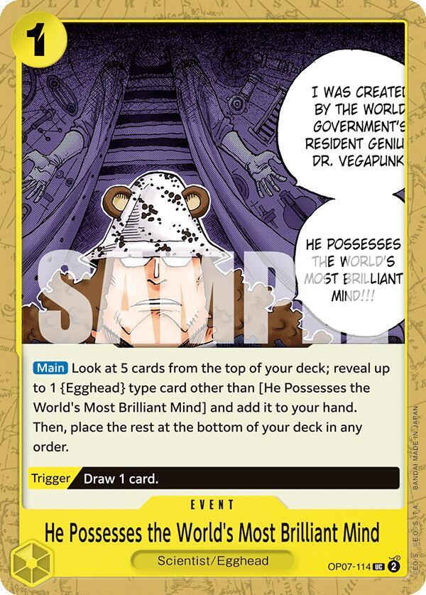 He Possesses the World's Most Brilliant Mind OP07-114 – 500 Years in the Future | One Piece TCG