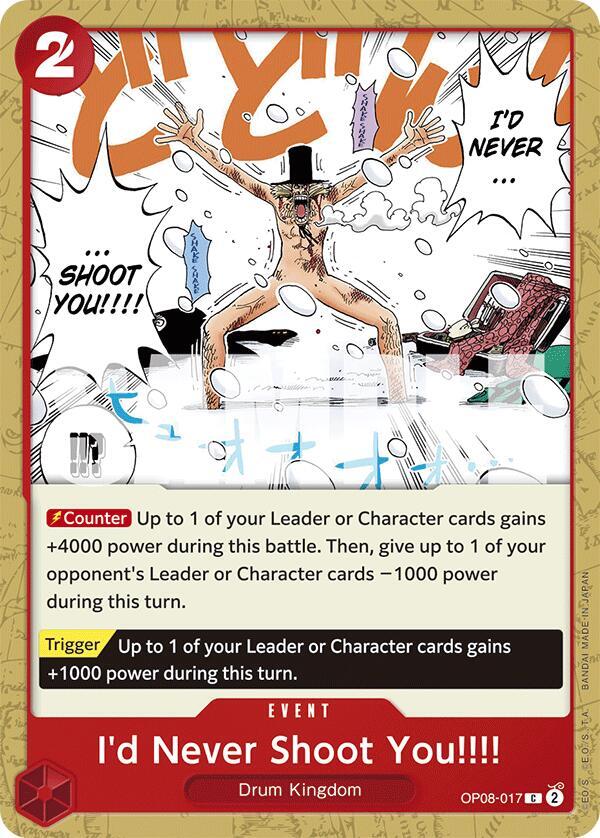 I'd Never Shoot You!!!! OP08-017 – Two Legends | One Piece TCG