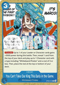 You Can't Take Our King This Early in the Game. OP08-054 – Two Legends | One Piece TCG