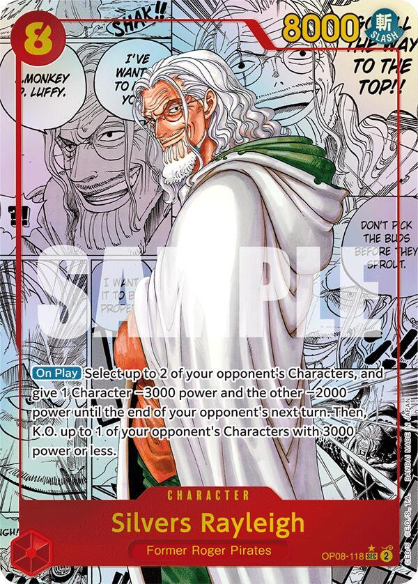 Silvers Rayleigh Manga Rare OP08-118 – Two Legends | One Piece TCG