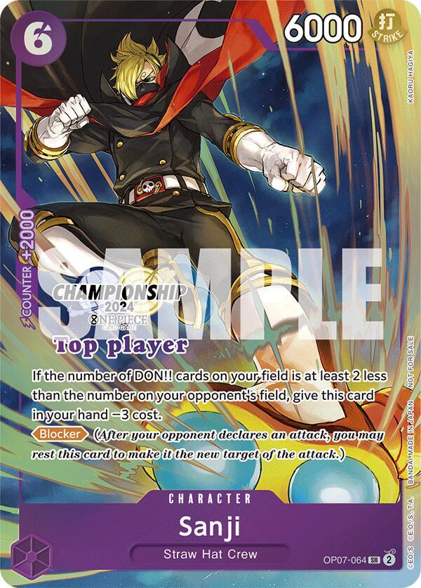 Sanji Championship 2024 Top Player Pack OP07-064 | One Piece TCG