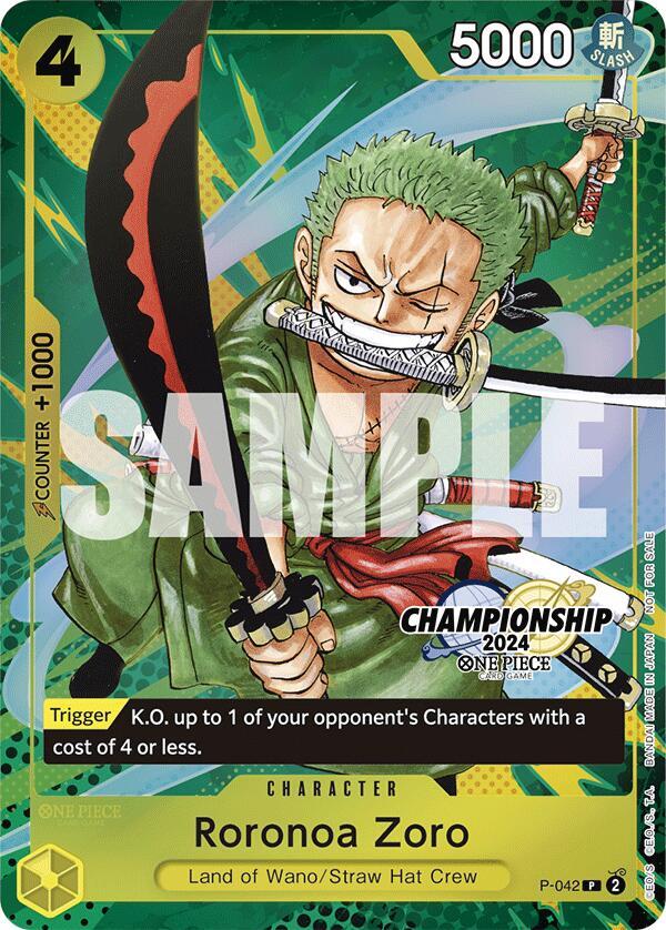 Roronoa Zoro CS 2024 Event Pack Finalist P-042 | One Piece TCG