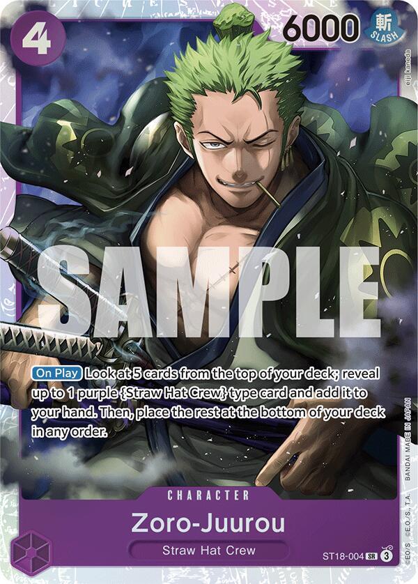 Zoro-Juurou ST18-004 – Starter Deck 18: PURPLE Monkey D. Luffy | One Piece TCG