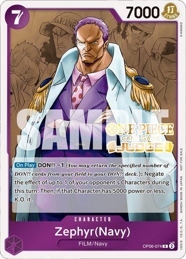 Zephyr (Navy) Judge Pack Vol. 4 OP06-074 | One Piece TCG