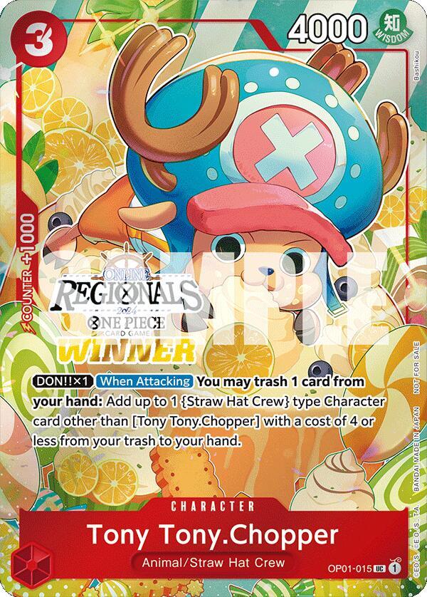 Tony Tony.Chopper Online Regional 2024 Vol. 3 Winner OP01-015 | One Piece TCG