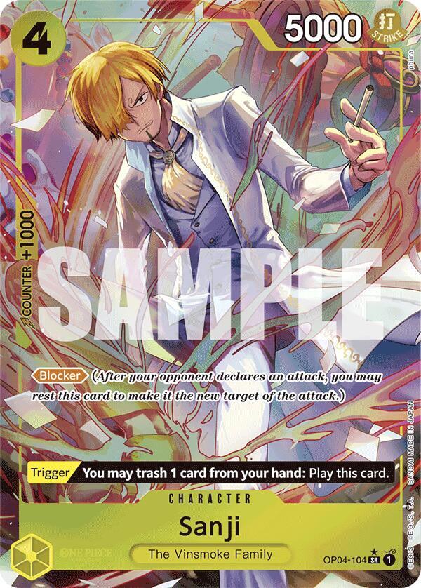 Sanji Alternate Art OP04-104 – Premium Booster - The Best | One Piece TCG