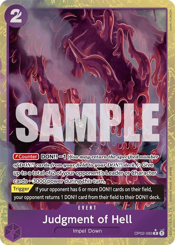 Judgment of Hell Alternate Art OP02-089 – Premium Booster - The Best | One Piece TCG