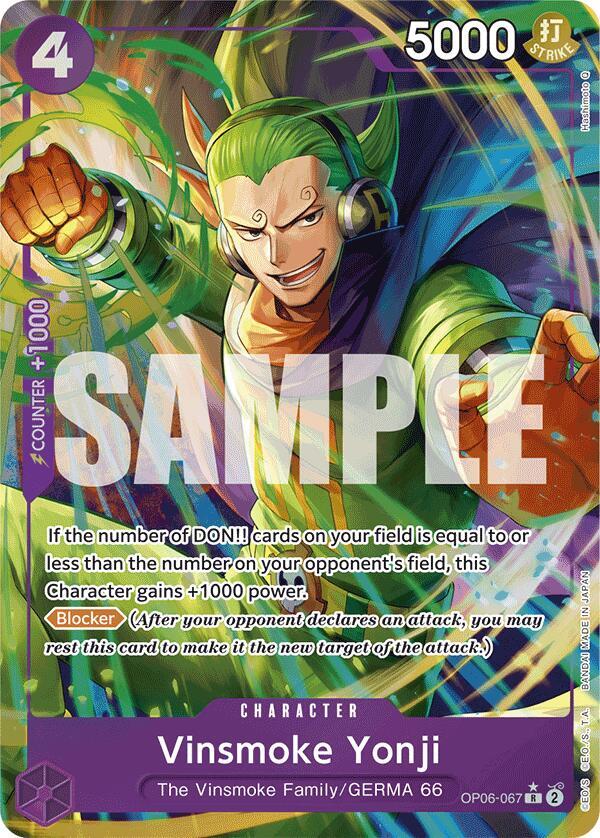 Vinsmoke Yonji Alternate Art OP06-067 – Premium Booster - The Best | One Piece TCG