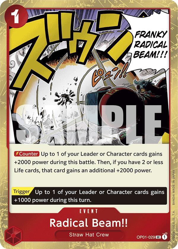 Radical Beam!! Jolly Roger Foil OP01-029 – Premium Booster - The Best | One Piece TCG