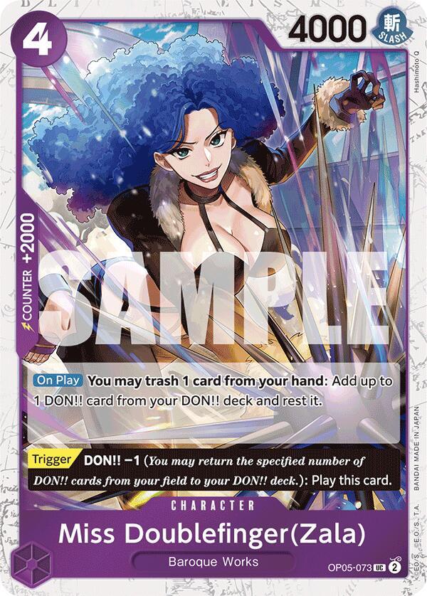 Miss Doublefinger(Zala) Jolly Roger Foil OP05-073 – Premium Booster - The Best | One Piece TCG