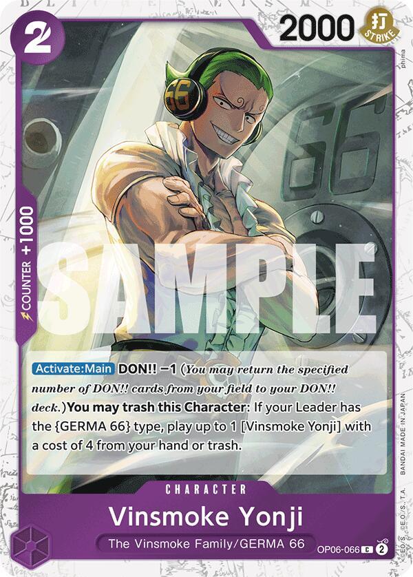 Vinsmoke Yonji Jolly Roger Foil OP06-066 – Premium Booster - The Best | One Piece TCG