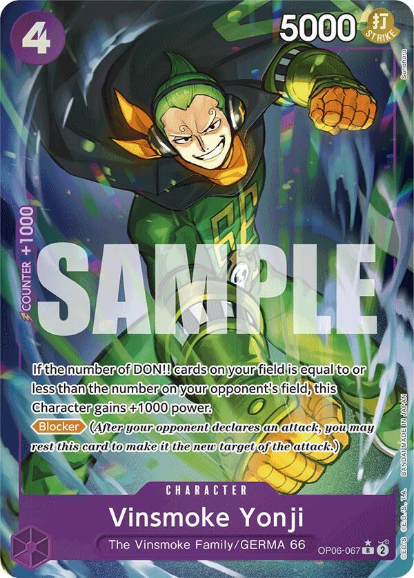 Vinsmoke Yonji (Full Art) OP06-067 – Premium Booster - The Best | One Piece TCG