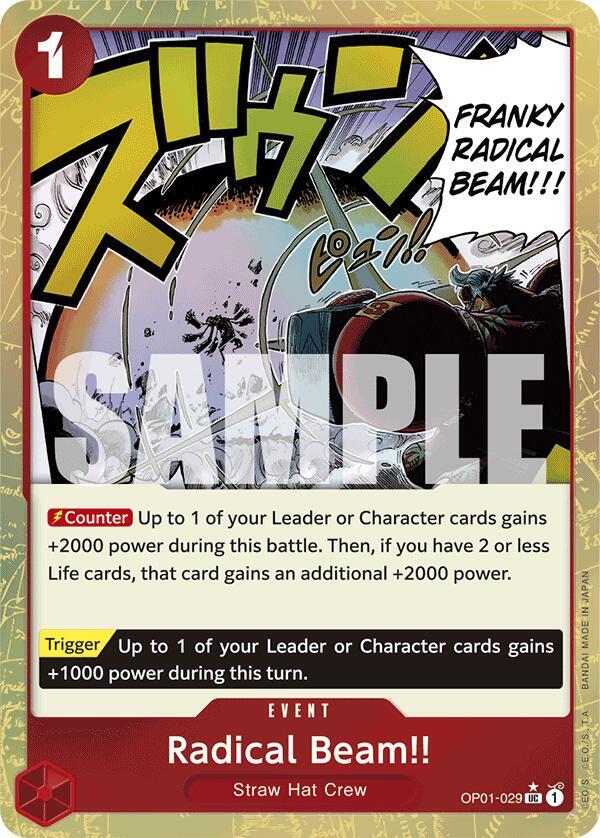 Radical Beam!! Textured Foil OP01-029 – Premium Booster - The Best | One Piece TCG