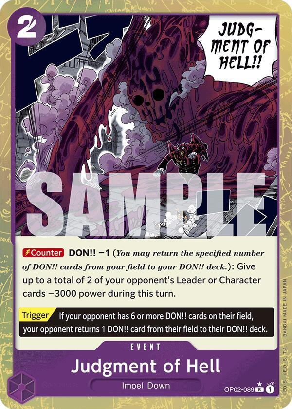 Judgment of Hell Textured Foil OP02-089 – Premium Booster - The Best | One Piece TCG