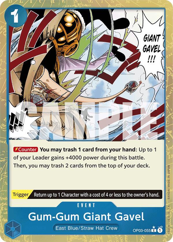 Gum-Gum Giant Gavel Textured Foil OP03-055 – Premium Booster - The Best | One Piece TCG