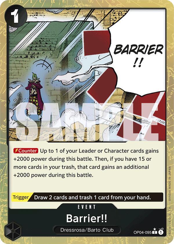Barrier!! Textured Foil OP04-095 – Premium Booster - The Best | One Piece TCG