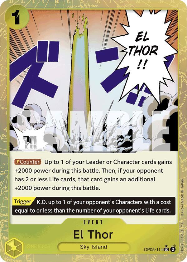 El Thor Textured Foil OP05-114 – Premium Booster - The Best | One Piece TCG
