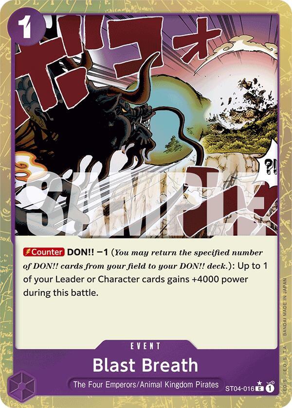 Blast Breath Textured Foil ST04-016 – Premium Booster - The Best | One Piece TCG