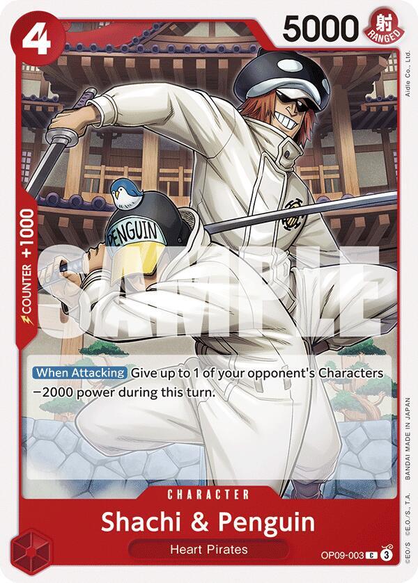 Shachi & Penguin OP09-003 – Emperors in the New World | One Piece TCG