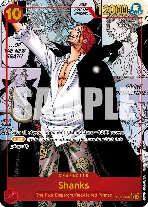 Shanks Manga Rare OP09-004 – Emperors in the New World | One Piece TCG