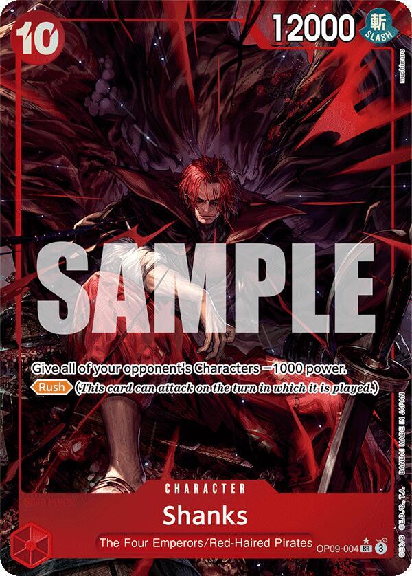 Shanks Alternate Art OP09-004 – Emperors in the New World | One Piece TCG