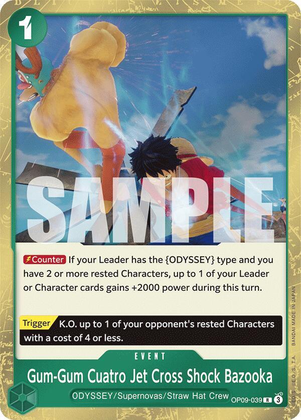 Gum-Gum Cuatro Jet Cross Shock Bazooka OP09-039 – Emperors in the New World | One Piece TCG
