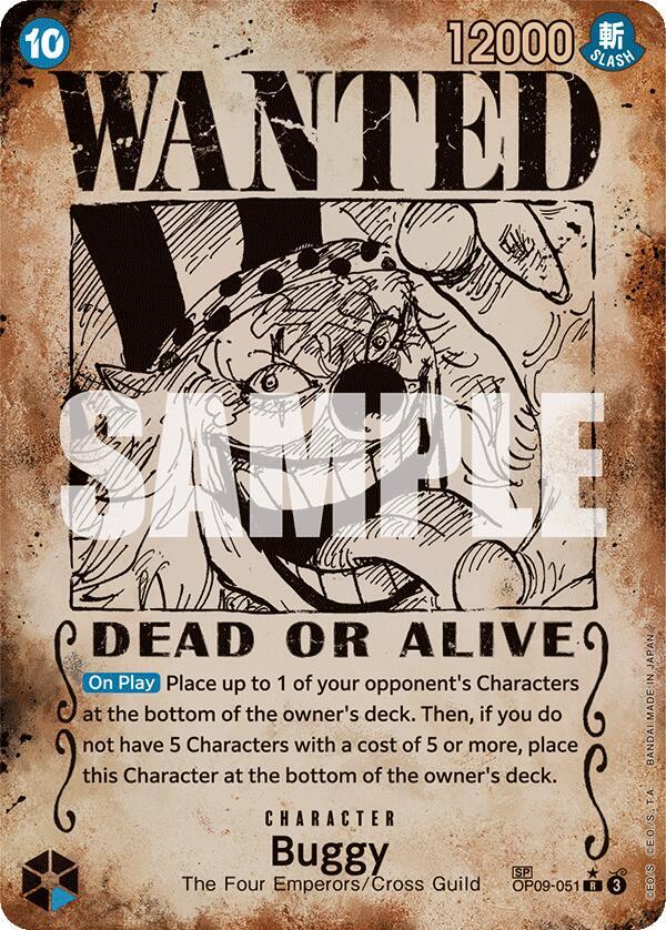 Buggy Wanted Poster OP09-051 – Emperors in the New World | One Piece TCG