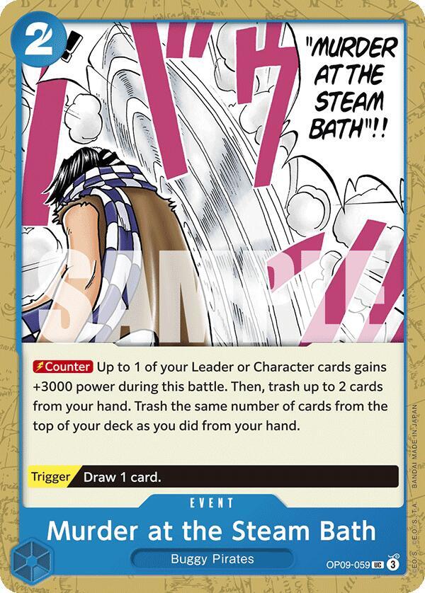 Murder at the Steam Bath OP09-059 – Emperors in the New World | One Piece TCG