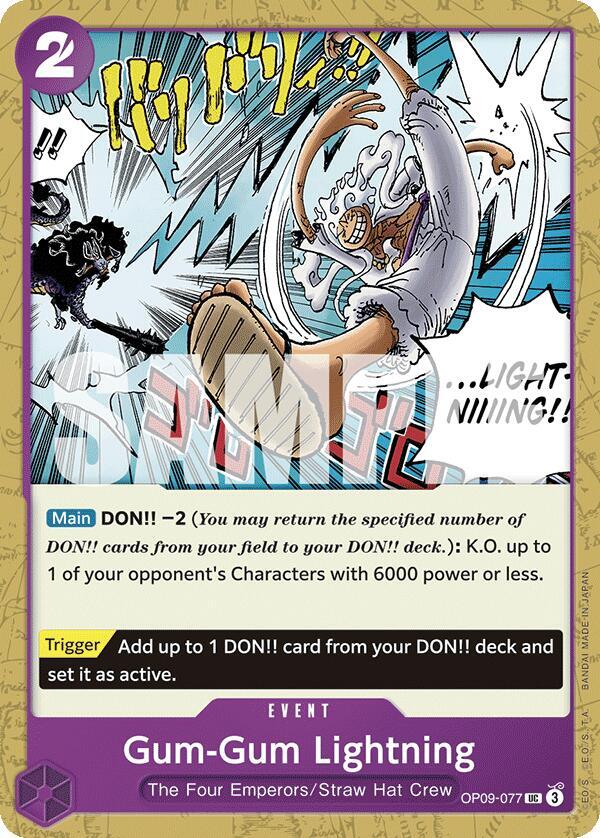 Gum-Gum Lightning OP09-077 – Emperors in the New World | One Piece TCG