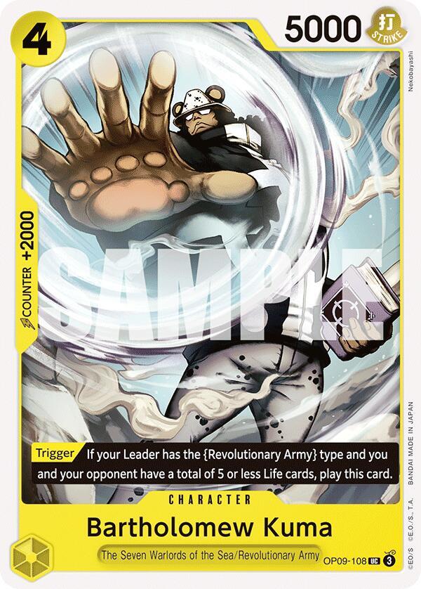 Bartholomew Kuma OP09-108 – Emperors in the New World | One Piece TCG