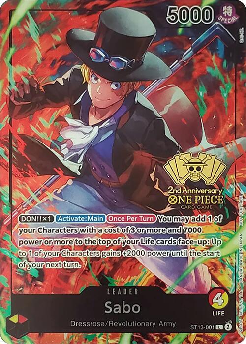 Sabo 2nd Anniversary Tournament ST13-001 | One Piece TCG