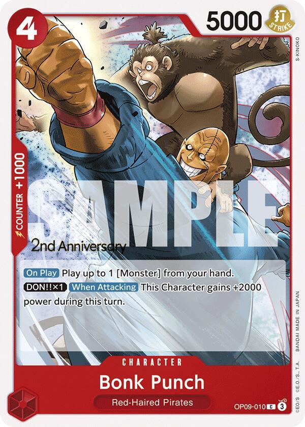 Bonk Punch OP09-010 – 2nd Anniversary Tournament Cards | One Piece TCG