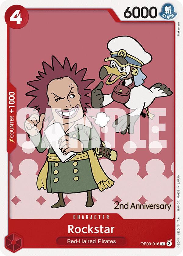 Rockstar OP09-016 – 2nd Anniversary Tournament Cards | One Piece TCG