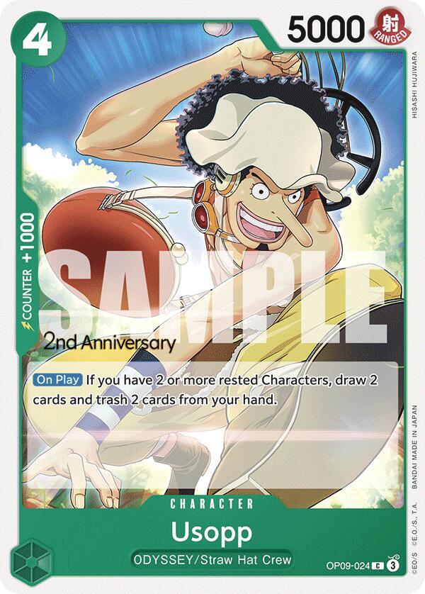 Usopp OP09-024 – 2nd Anniversary Tournament Cards | One Piece TCG