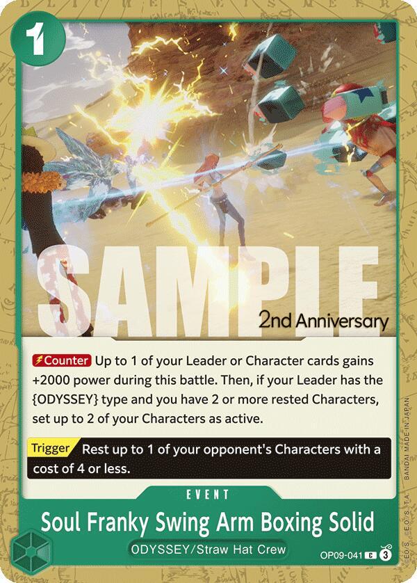Soul Franky Swing Arm Boxing Solid OP09-041 – 2nd Anniversary Tournament Cards | One Piece TCG