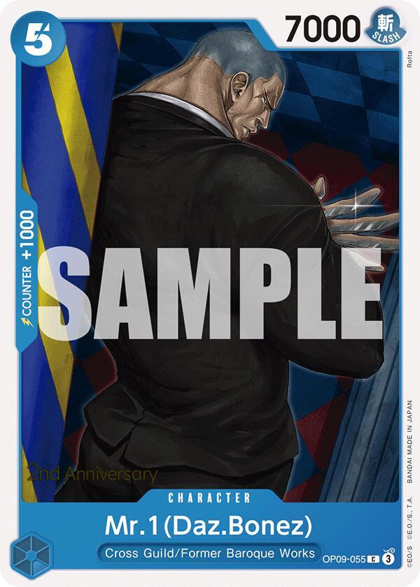 Mr.1(Daz Bonez) OP09-055 – 2nd Anniversary Tournament Cards | One Piece TCG