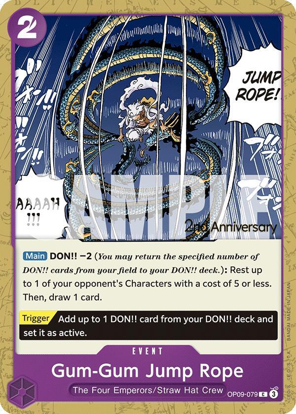 Gum-Gum Jump Rope OP09-079 – 2nd Anniversary Tournament Cards | One Piece TCG