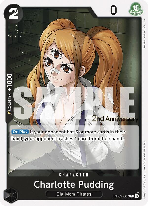 Charlotte Pudding OP09-087 – 2nd Anniversary Tournament Cards | One Piece TCG