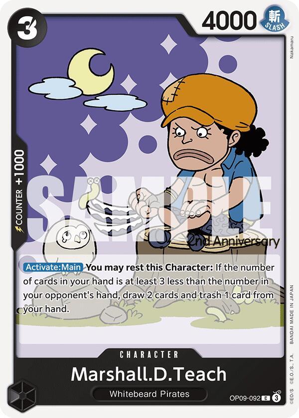 Marshall D. Teach OP09-092 – 2nd Anniversary Tournament Cards | One Piece TCG