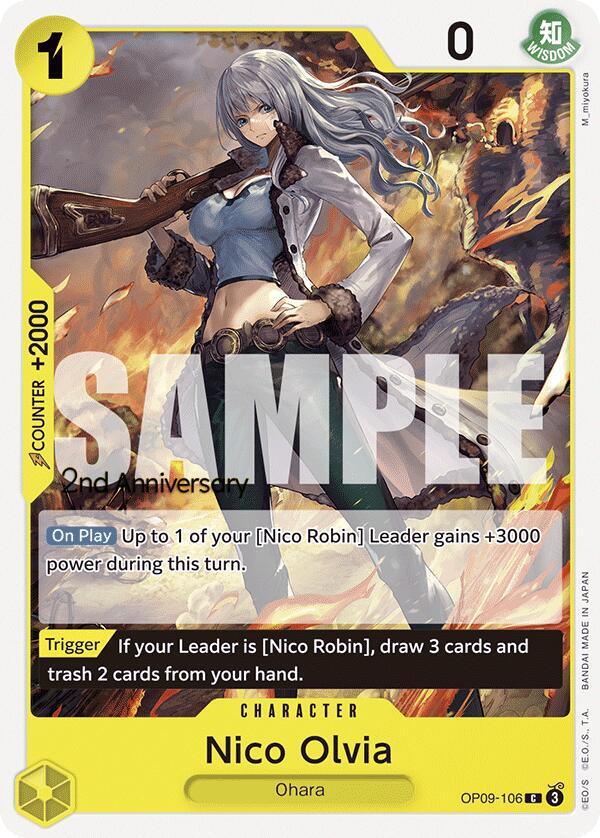 Nico Olvia OP09-106 – 2nd Anniversary Tournament Cards | One Piece TCG