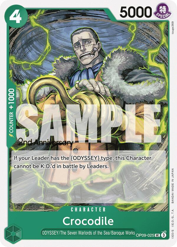 Crocodile OP09-025 – 2nd Anniversary Tournament Cards | One Piece TCG