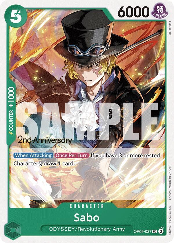 Sabo OP09-027 – 2nd Anniversary Tournament Cards | One Piece TCG