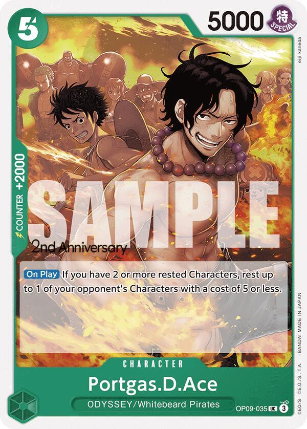 Portgas D. Ace OP09-035 – 2nd Anniversary Tournament Cards | One Piece TCG