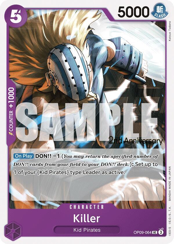 Killer OP09-064 – 2nd Anniversary Tournament Cards | One Piece TCG