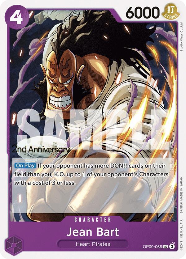 Jean Bart OP09-066 – 2nd Anniversary Tournament Cards | One Piece TCG