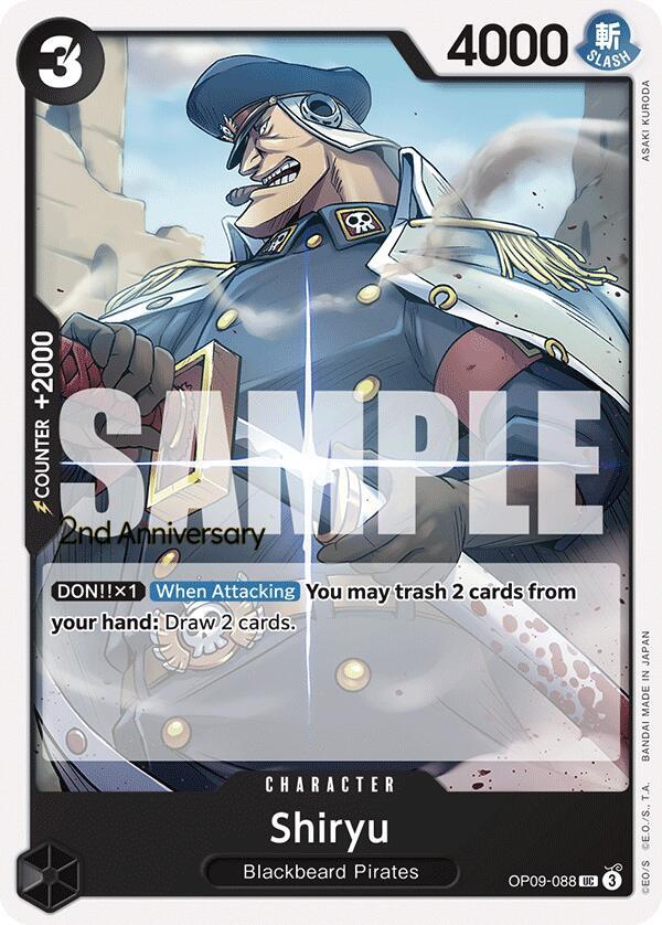 Shiryu OP09-088 – 2nd Anniversary Tournament Cards | One Piece TCG