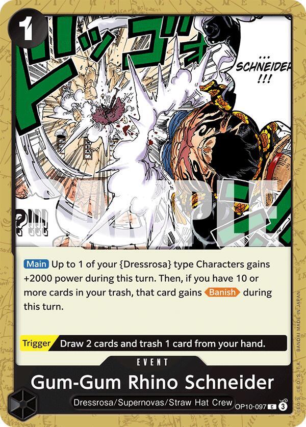 Gum-Gum Rhino Schneider OP10-097 – Royal Blood | One Piece TCG