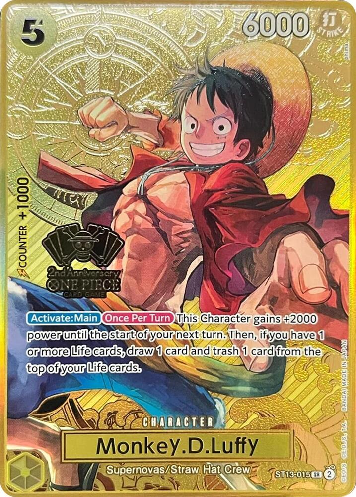 Monkey.D.Luffy One Piece Japanese Version 2nd Anniversary Set ST13-015 | One Piece TCG